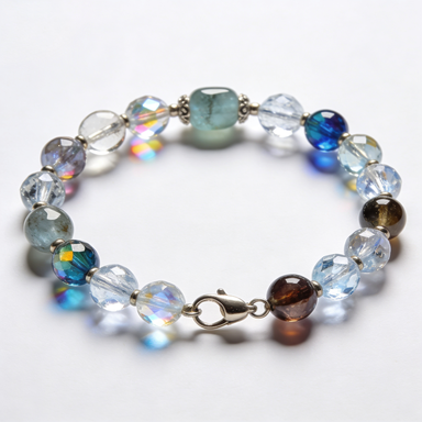 Iridescent & Mixed Gemstone Beaded Bracelet