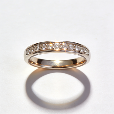 Rose Gold Full Eternity CZ Band Ring