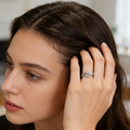 Silver Double Twist CZ Ring