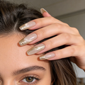 Nude & Gold Swirl Press-On Nails
