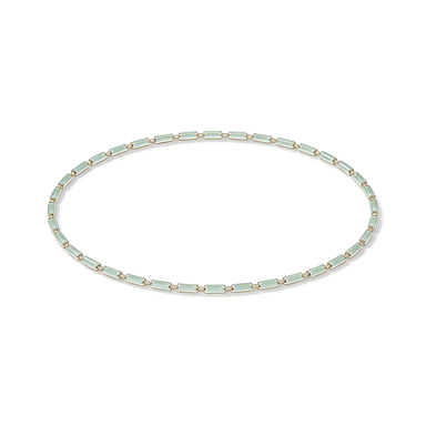 Gold & Mint Green Station Bracelet