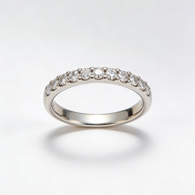 Silver Full Eternity CZ Band Ring