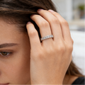 Silver Full Eternity CZ Band Ring
