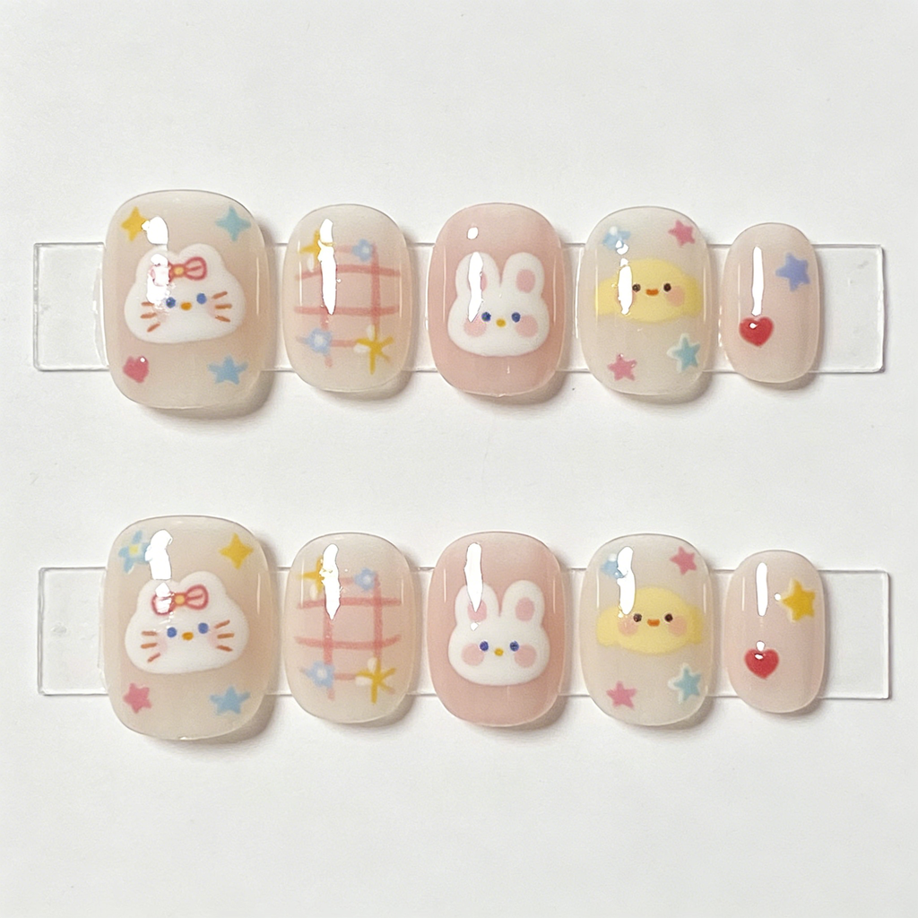 Cute Cartoon Character Press-On Nails