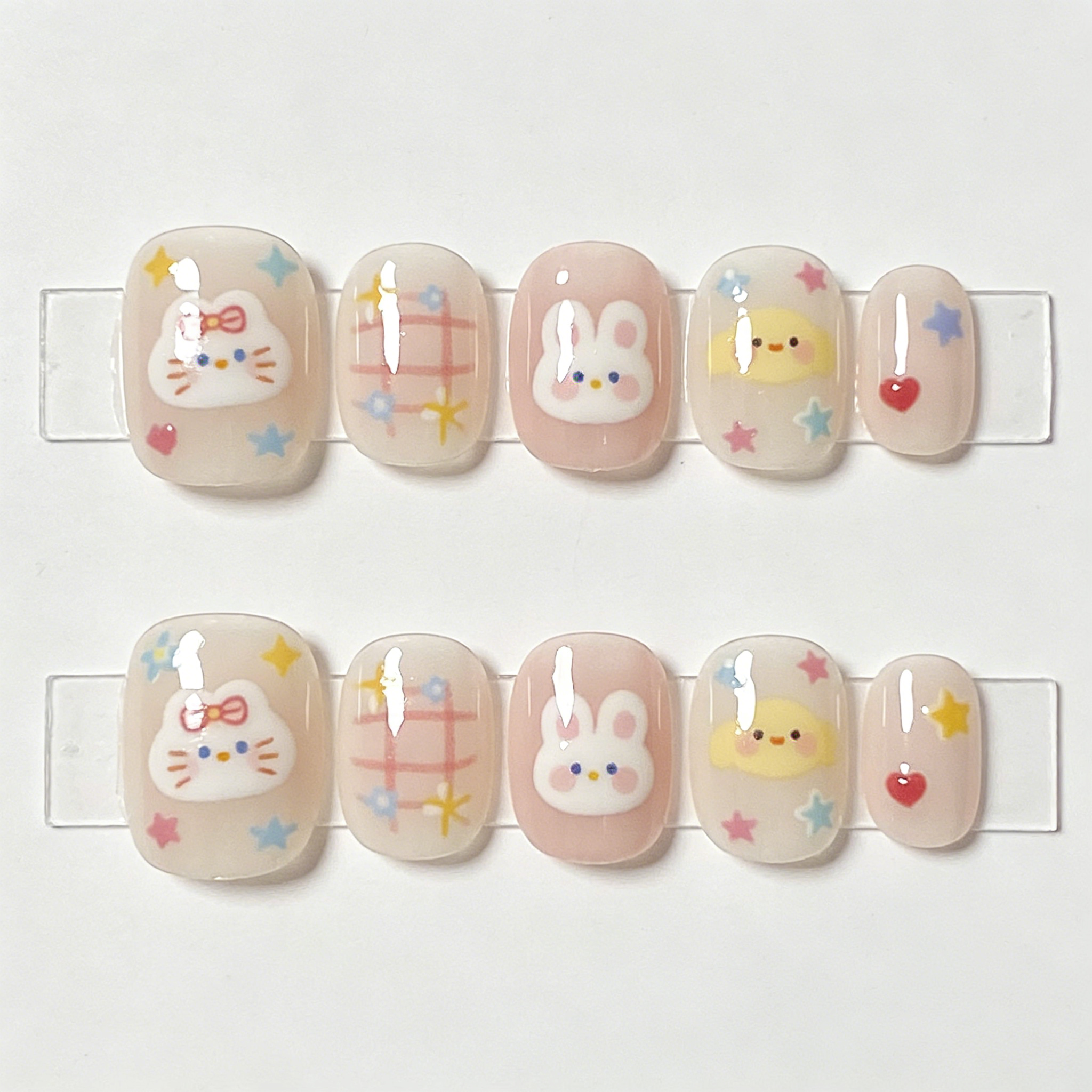 Cute Cartoon Character Press-On Nails
