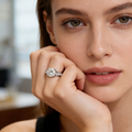 Silver X-Prong Solitaire CZ Ring